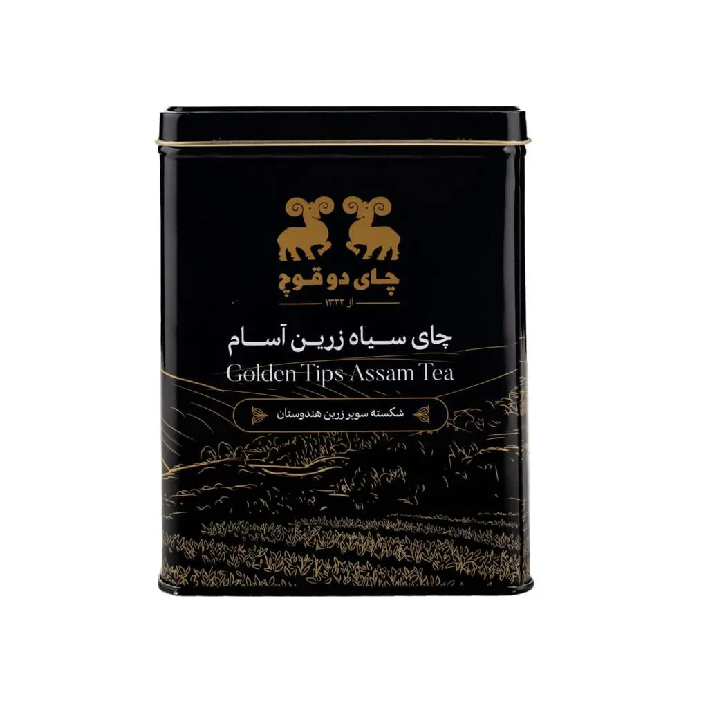چای سوپر زرین شکسته دو قوچ هندوستان قوطی فلزی